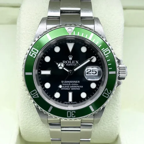 16610LV グリーン ブラック ステンレススチール オイスターブレス