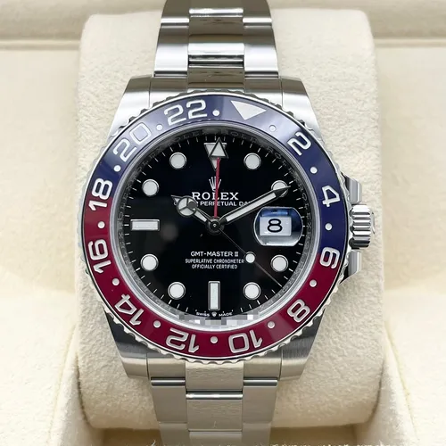 126710BLRO 赤青ベゼル ステンレススチール オイスターブレス  40mm