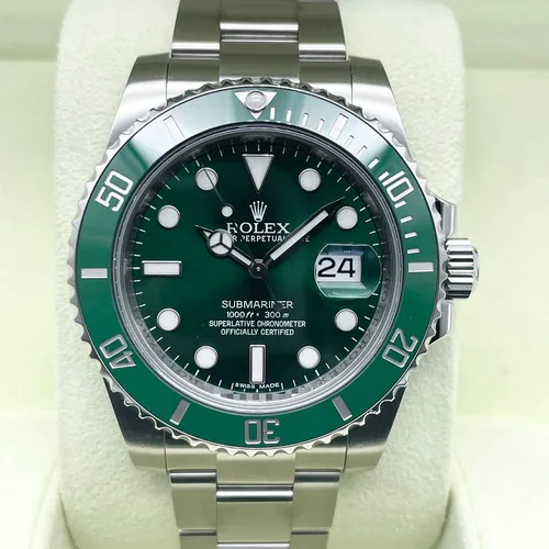 116610LV グリーン  ステンレススチール オイスターブレス