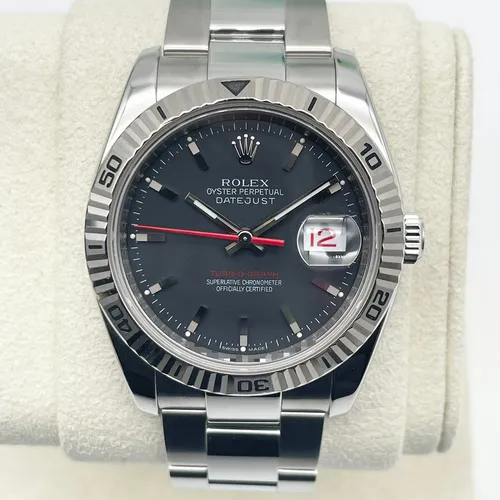 116264 ブラック ステンレススチール+ホワイトゴールド 36mm オイスターブレス