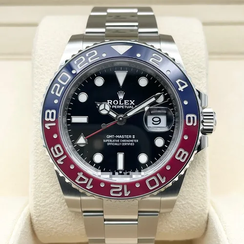 126710BLRO 赤青ベゼル ステンレススチール オイスターブレス  40mm