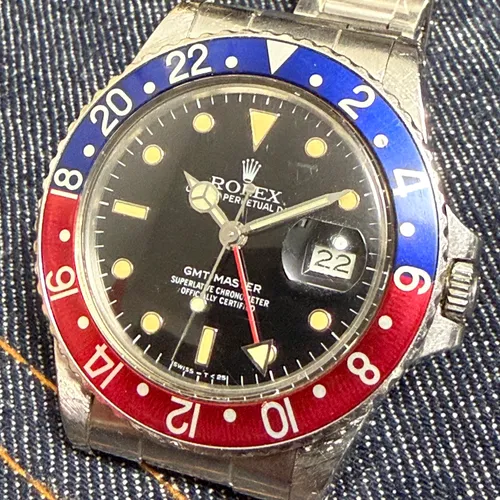 16750 ステンレススチール 赤青ベゼル