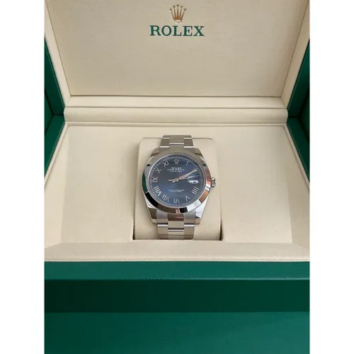 126300 ブライトブルー ローマ ステンレススチール 41mm オイスターブレス
