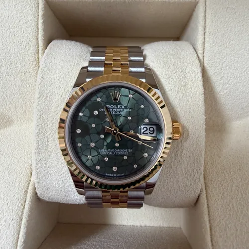 オリーブグリーンフローラルモチーフ 31mm ジュビリーブレスレット