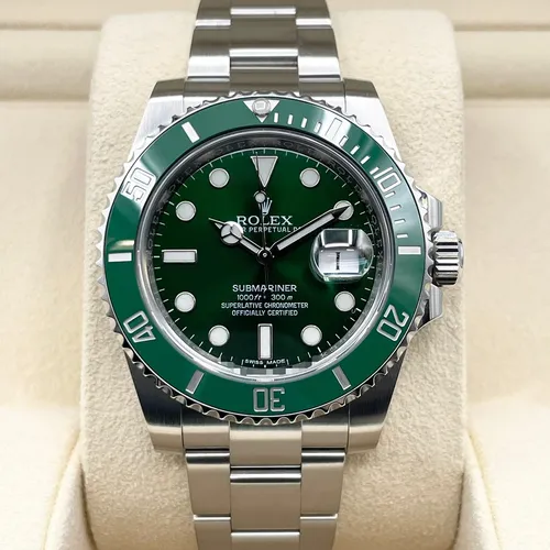 116610LV グリーン  ステンレススチール オイスターブレス