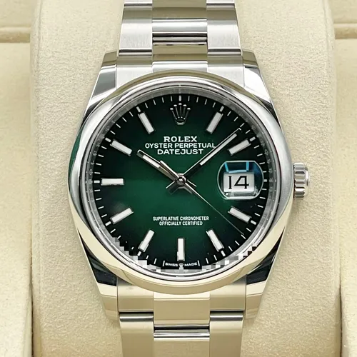 126200 グリーンオンブレ ステンレススチール 36mm オイスターブレス