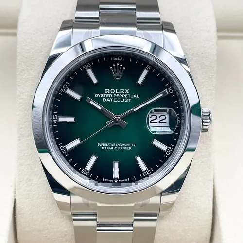 126300 グリーンオンブレ ステンレススチール 41mm オイスターブレス