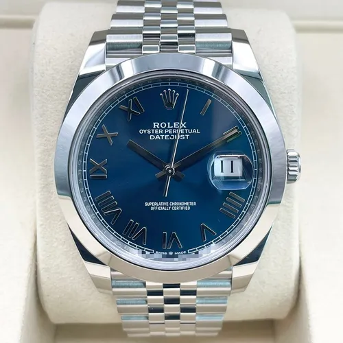 126300 ブライトブルー ローマ ステンレススチール 41mm ジュビリーブレス
