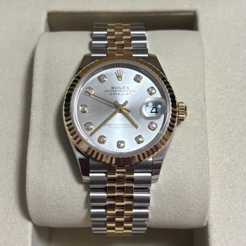 278273G シルバー 10Pダイヤ ジュビリーブレス