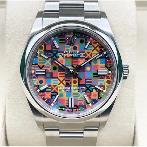 126000 マルチカラー、ジュビリーモチーフ ステンレススチール 36mm オイスターブレス