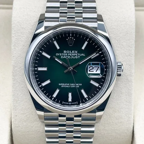 126200 グリーンオンブレ ステンレススチール 36mm ジュビリーブレス