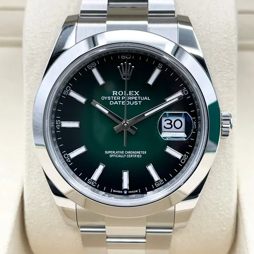 126300 グリーンオンブレ ステンレススチール 41mm オイスターブレス