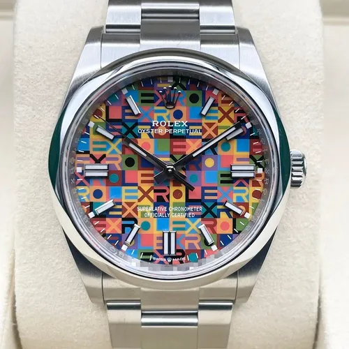 126000 マルチカラー、ジュビリーモチーフ ステンレススチール 36mm オイスターブレス