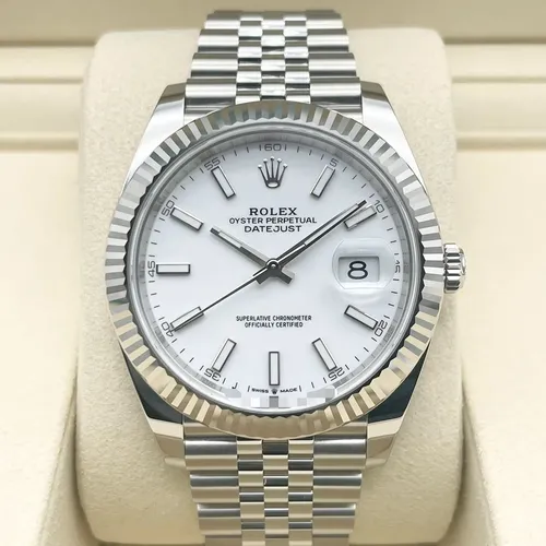126334 ホワイト ローマ ステンレススチール+ホワイトゴールド 41mm ジュビリーブレス